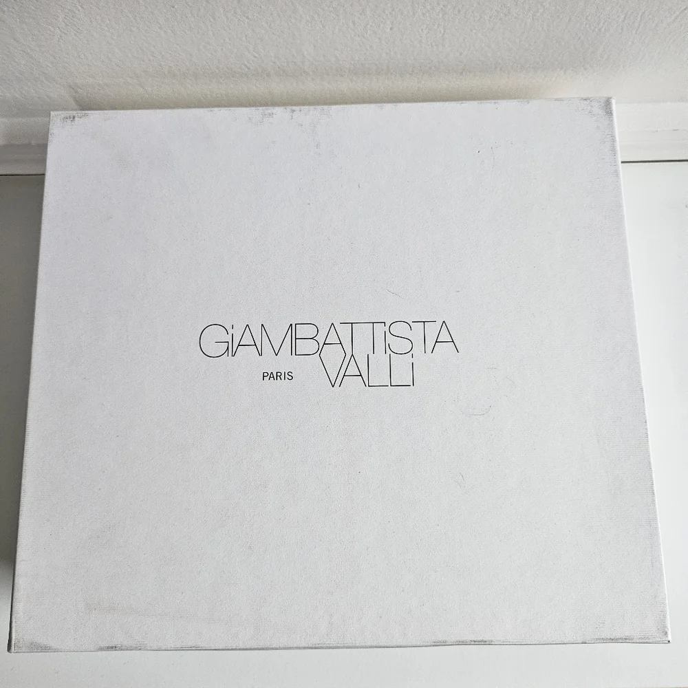 New Giambattista Valli 110mm Maxi Bow Tulle Mirror Quartz Rose Mule Sandals 9 US